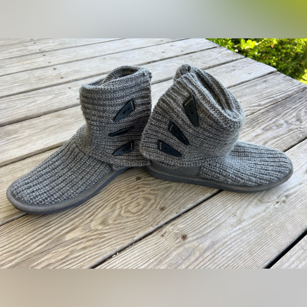 Bearpaw Knit Tall Boots Gray